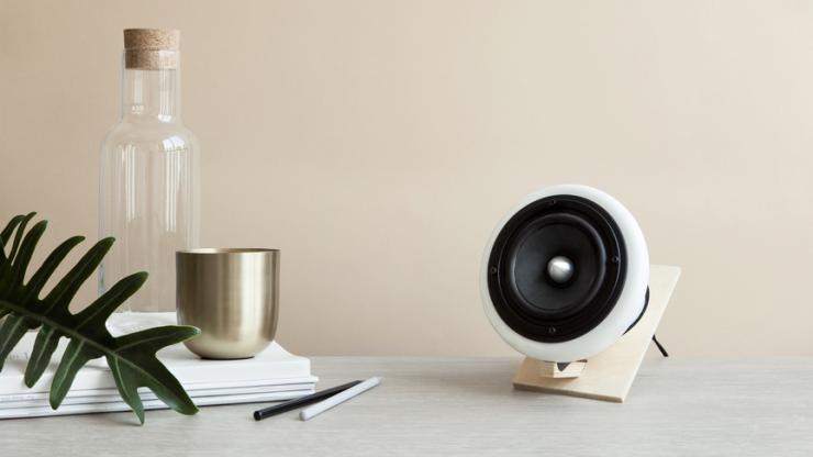 small speaker on a desk