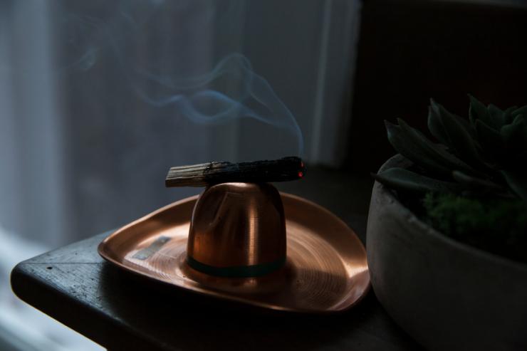 burning incense