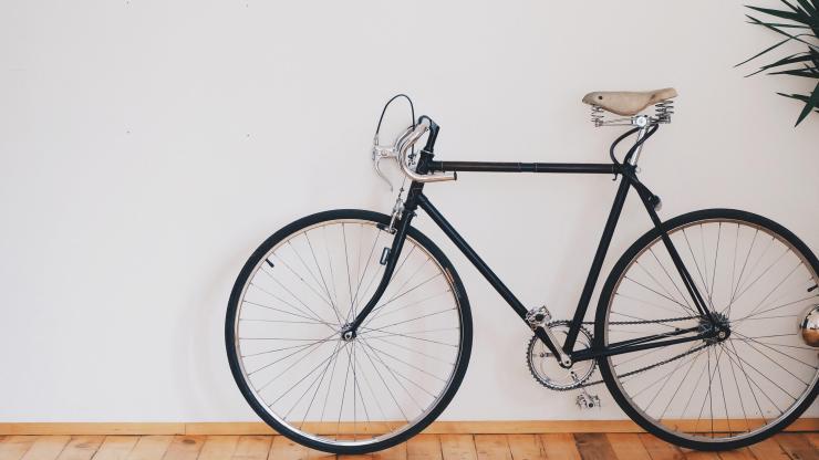 bike in apartment