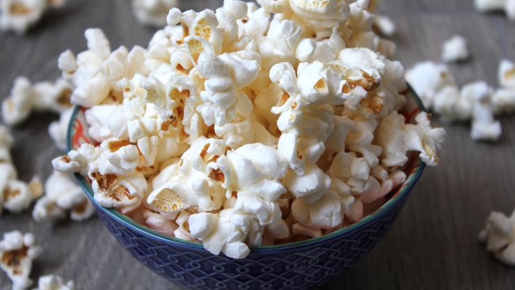 popcorn in a bowl